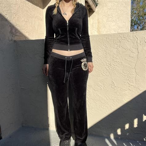 juicy couture velour tracksuit set vintage black &... - Depop | Juicy couture clothes, Juicy ...