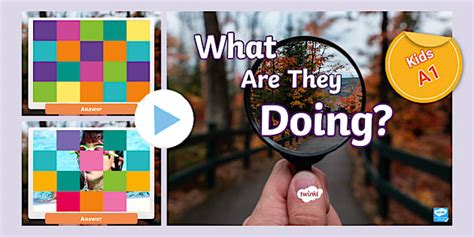 What Are They Doing? Reveal the Picture PowerPoint