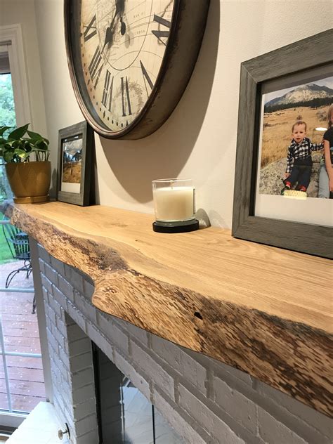 Live edge fireplace mantel | Wood mantle fireplace, Rustic fireplace ...