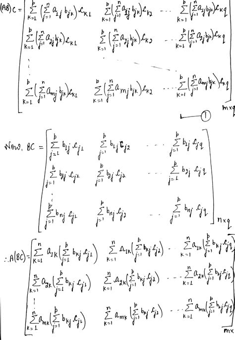 [Solved] How to prove the associative property of multiplying matrices ...