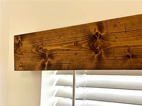 Rustic Farmhouse Wood Valance Cornice - Customizable Wood Window ...