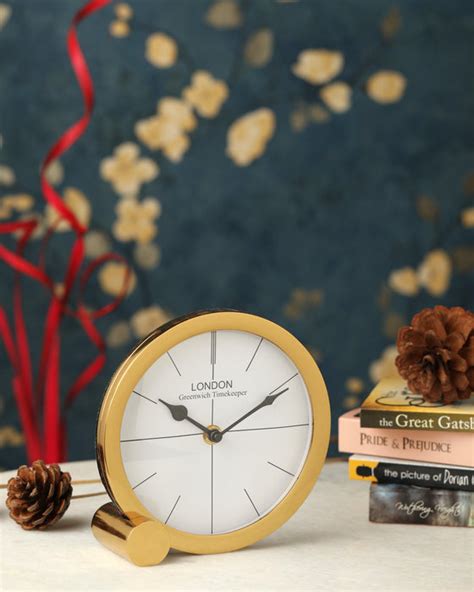 Langston Gold Table Clock - IKIRU