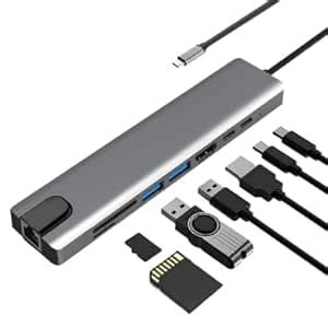 8 in 1 Docking Station USB HUB, HDMI 4K/2K/1080P/720P RJ45 Ethernet ...