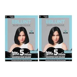 Bblunt Natural Black 5 Minute Shampoo Hair Colour - 20ml X 10 (Pack of ...