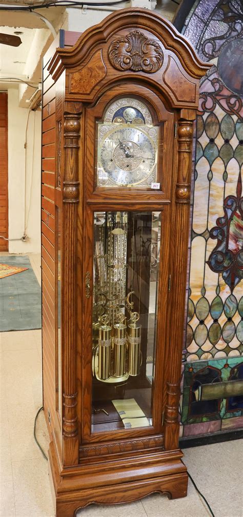 Lot - SLIGH TALL CASE GRANDFATHER FLOOR CLOCK