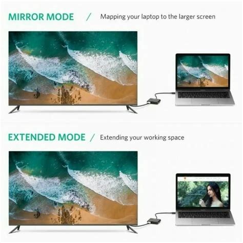 UGREEN USB-C To 4K HDMI+ VGA Converter - White (30843) - Ugreen India