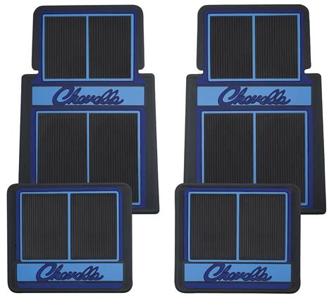 RestoParts Blue Rubber Plasticolor Floor Mat Set 1964-73 Chevelle ...