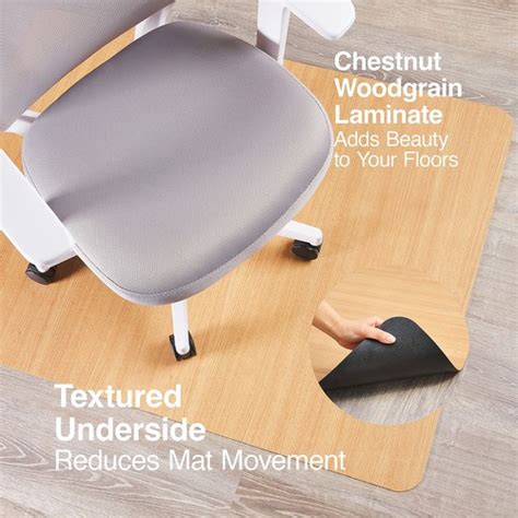 Staples 36" x 48" Laminate Chair Mat for Hard Floors Chestnut 23343 | eBay