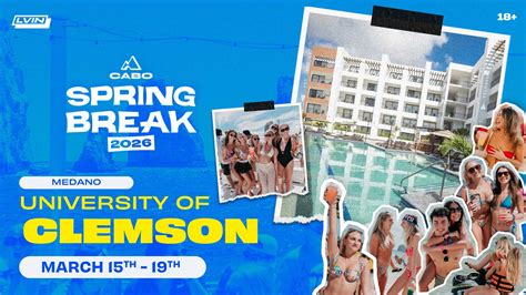 Cabo Spring Break 2026 | Clemson University | Medano Hotel Packages