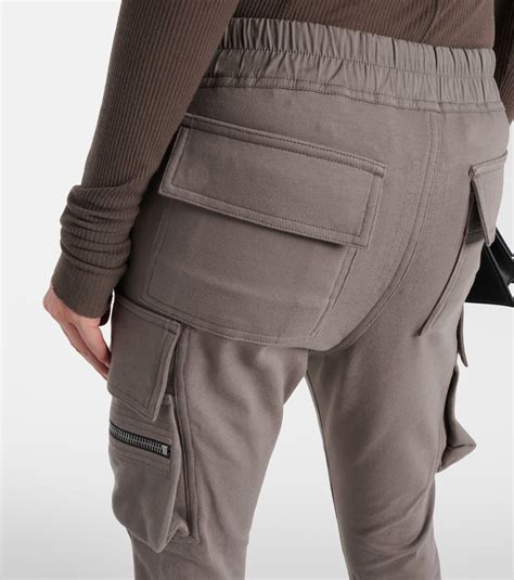 High-rise cotton skinny cargo pants in beige - Rick Owens | Mytheresa