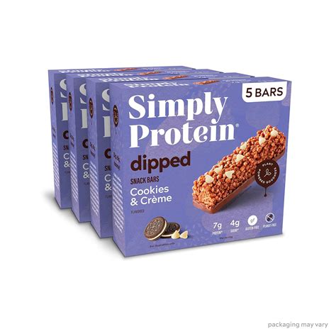 Amazon.com : Simply Protein Chocolate-Dipped Protein Bars, Pack of 20 ...