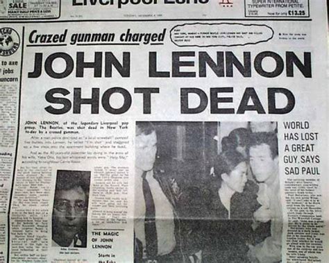 El lunes 8 de diciembre de 1980, John Lennon fue asesinado, pasaron 40 ...