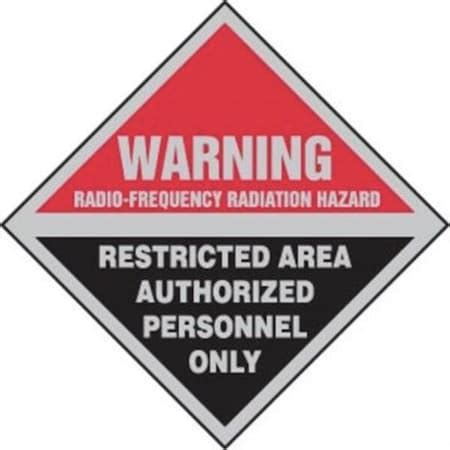 Accuform WARNING SAFETY SIGN RADIOFREQUENCY MRFQ503XT MRFQ503XT | Zoro