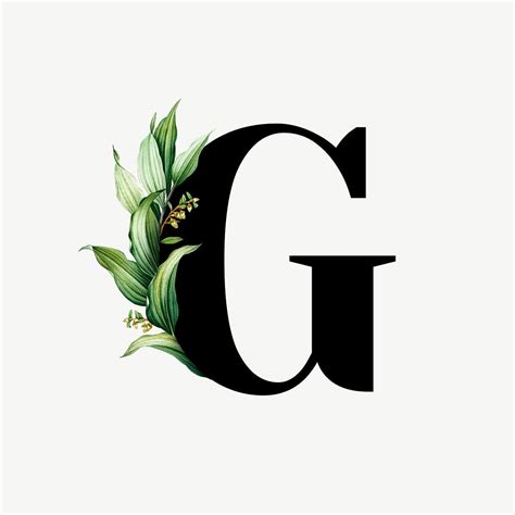 Download premium psd / image of Botanical capital letter G illustration ...