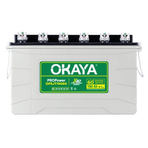 Buy Okaya 160Ah Inverter Battery – 60 Months Warranty | OKAYA