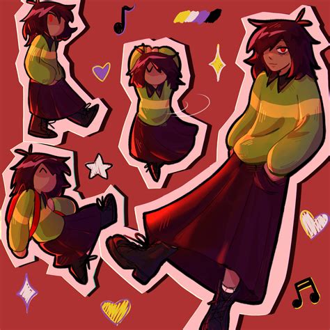 Kris in a skirt (Em7raen) : r/Deltarune