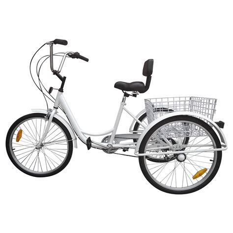 Areyourshop 24 Inch Adult Tricycle Series 6 Speed 3 Wheel Bike Adult ...