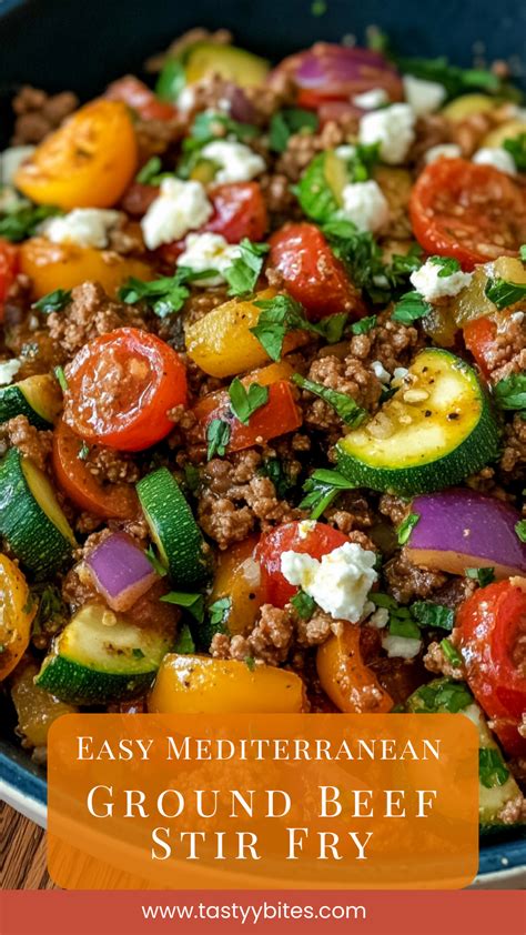 Mediterranean Ground Beef Stir Fry - A Quick & Healthy Dinner - Tasty ...