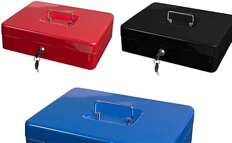 SOCHEP Latest Heavy Metal New Locking Large Cash Box for Lockable ...