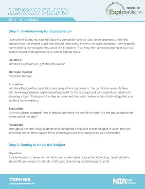 Lesson Plans For - Fill Online, Printable, Fillable, Blank | pdfFiller