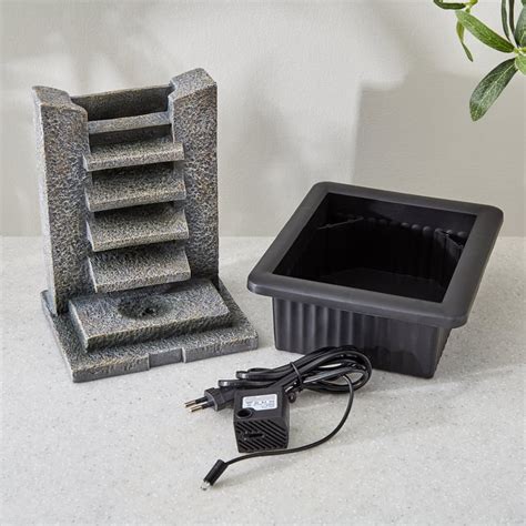 Buy Alpine Polyresin Step Water Fountain - 20x17.5x25.5cm from Home ...