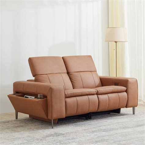 Buy Martian Half Leather 2-Seater Electric Recliner - Tan from Home ...