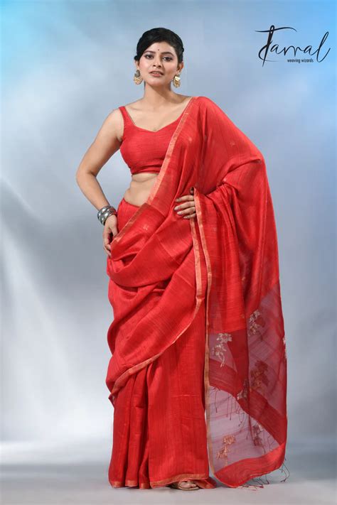 Buy Matka Silk Jamdani Sarees Online | Tamal Boutique