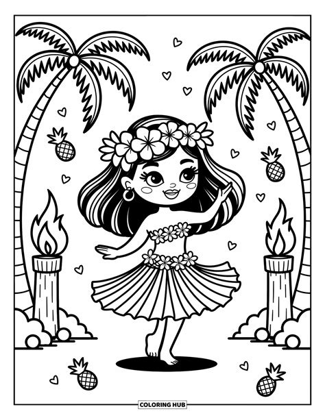 115+ Hawaiian Coloring Pages for Kids & Adults (Free Printable PDFs)
