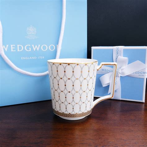 现货英国正品Wedgwood金粉年华Renaissance情侣马克杯爱心结婚礼_虎窝淘