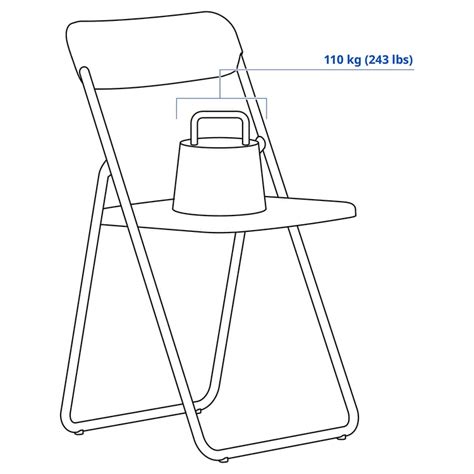 VIHALS folding chair, red - IKEA