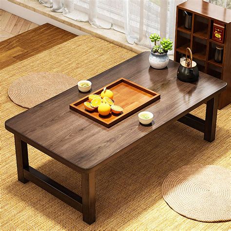 Wooden Folding Tea/Snack Breakfast Serving Table - Portable Floor Table ...
