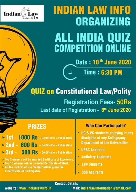 ALL INDIA QUIZ COMPETITION CONSTITUTIONAL LAW BY INDIANLAWINFO ...