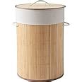 HomeStorie® Eco-Friendly Foldable Bamboo Laundry Basket Hamper with Lid ...