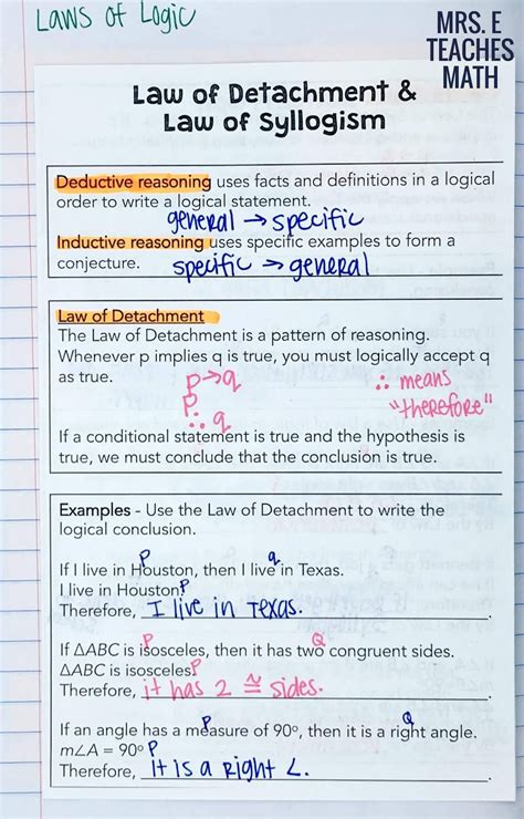 Logic INB Pages | Mrs. E Teaches Math