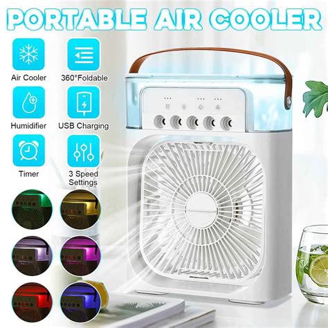 Portable Air Conditioner,4 In 1,air Cooler,humidifier,fan,night Light ...