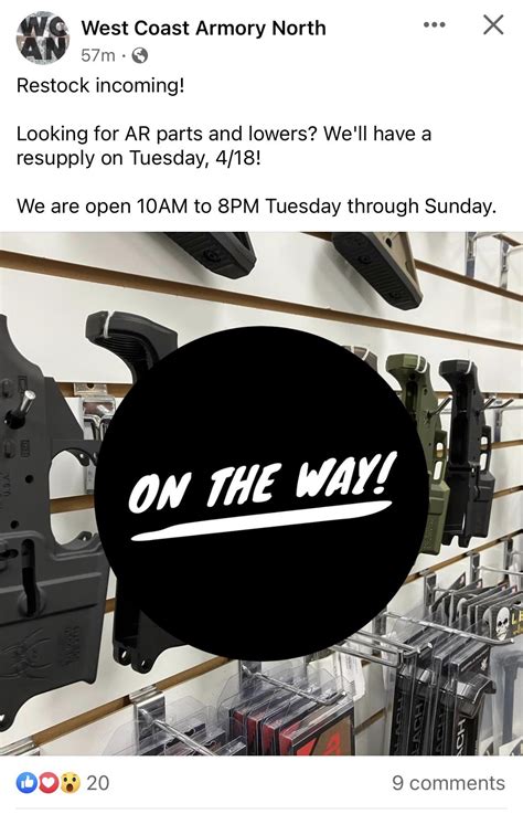 Restock - West Coast Armory North : r/WAGuns