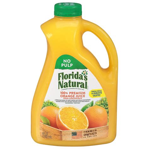Florida's Natural Orange Juice No Pulp, 89 Fl Oz Bottle
