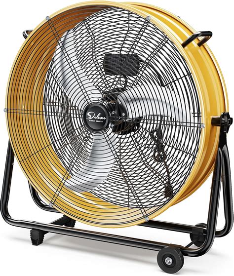 Simple Deluxe Drum Fan, Heavy Duty Metal 3-Speed Powerful Cooling 8600 ...