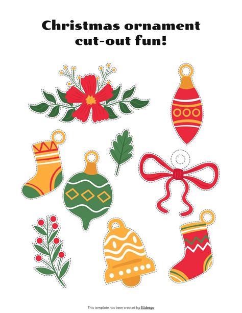 Christmas Ornament Cut-outs Template