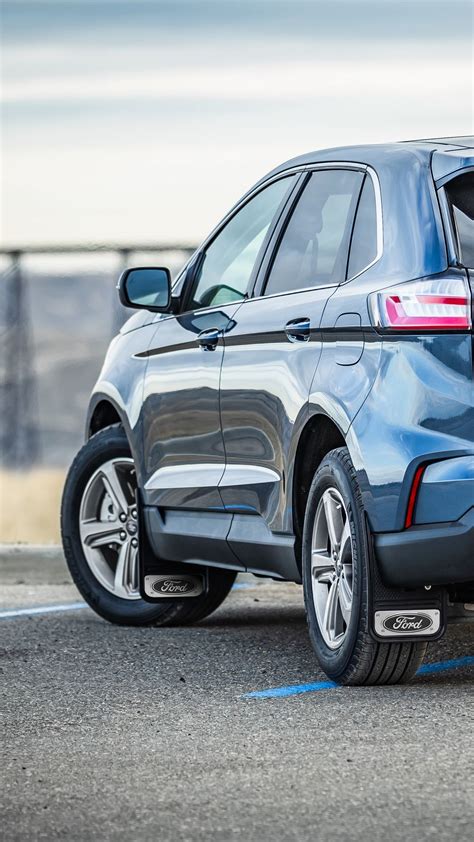 Download wallpaper 938x1668 ford edge, ford, car, blue, black view ...