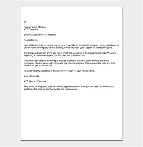 14+ Meeting Appointment Letter Templates - Samples, Examples Format ...