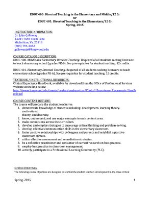 Fillable Online longwood Syllabus EDUC 401 (12) FALL 2012 ...