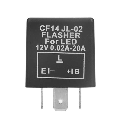 Shexton Flasher Relay, CF14 JL-02 3-Pin LED Flasher Flash Relay for ...