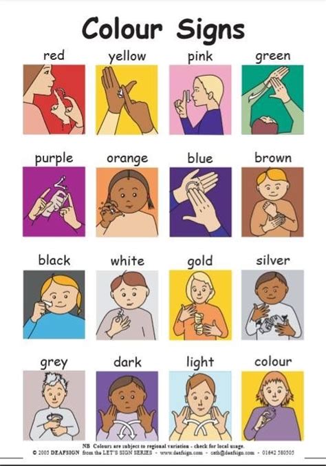 Sign Language Colours BSL 的图像结果