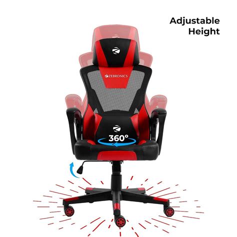Zebronics GC1400 Gaming Chair (Red) Best Price in India on Thevaluestore.in