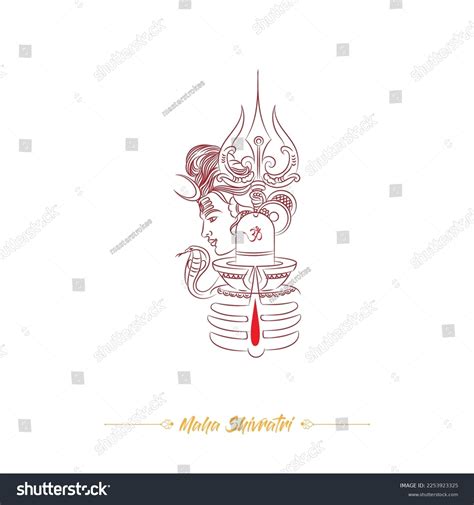 Lord Shiva Mahashivratri Vector Line Drawing Stock Vector (Royalty Free ...