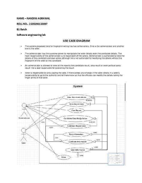 Use Case Diagram - NAME – NANDINI AGRAWAL ROLL NO.- 2100290110097 B1 ...