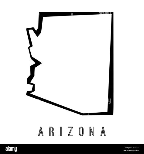 Arizona State Map Outline
