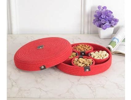 Buy Infinity Rugs Store Dry Fruit Container Tray With Cotton Rope Set ...