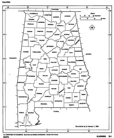 Cities Map of Alabama